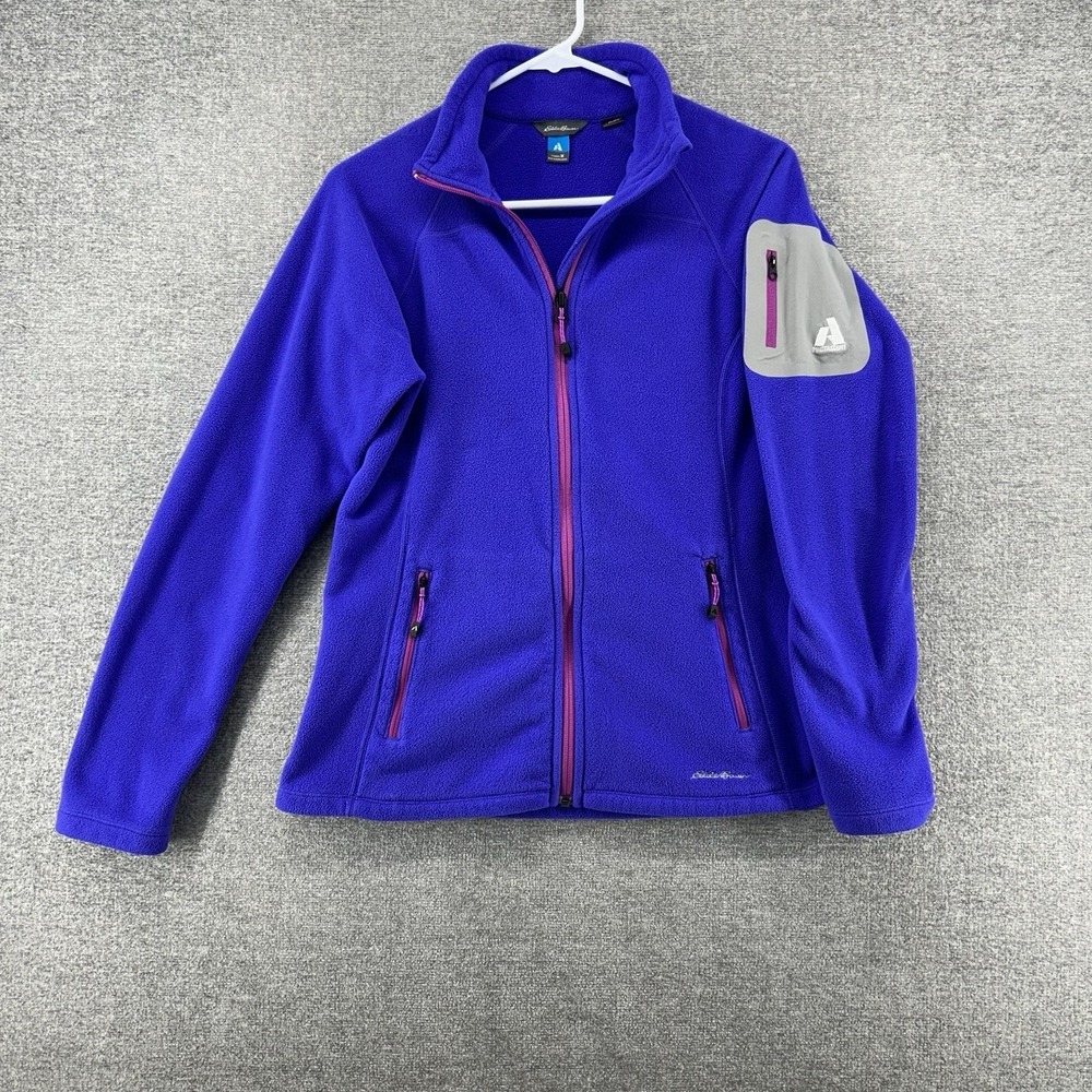 Eddie Bauer First Ascent Full‎ Zip Jacket Women Size Medium Purple Polartec